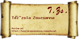 Tézsla Zsuzsanna névjegykártya
