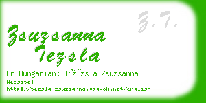 zsuzsanna tezsla business card